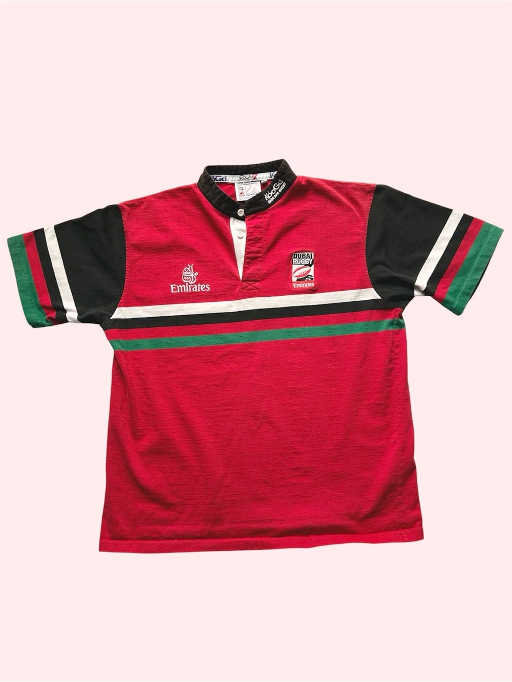 Vintage Y2K 2001 Kooga Dubai Rugby 7’s Emirates Polo Short Sleeve Large